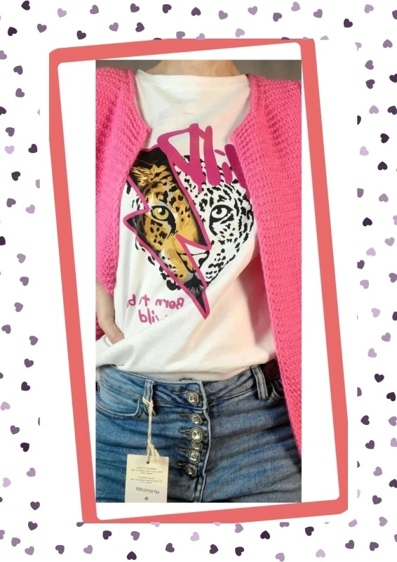 T-shirt 🐅 Wild - Tamanho Único - Novo - Rosa Fúcsia – photo 2
